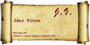 Jász Vince névjegykártya