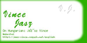 vince jasz business card